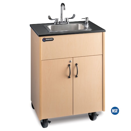 Ozark River Mfg Premier Maple Hot & Cold Water Portable Sink w/ Laminate Top Deep Basin ADSTM-LM-SS1DN